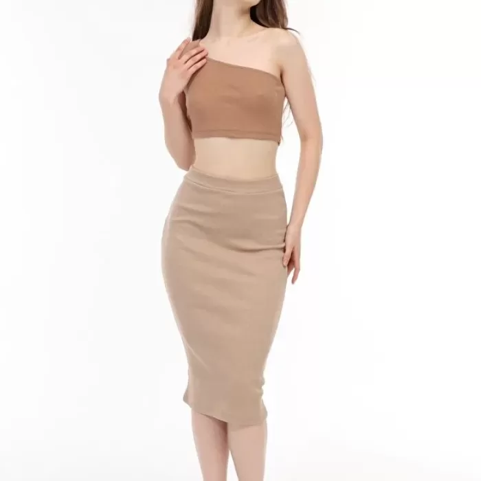 Kadın Taş Renk Kaşkorse Kalem Etek