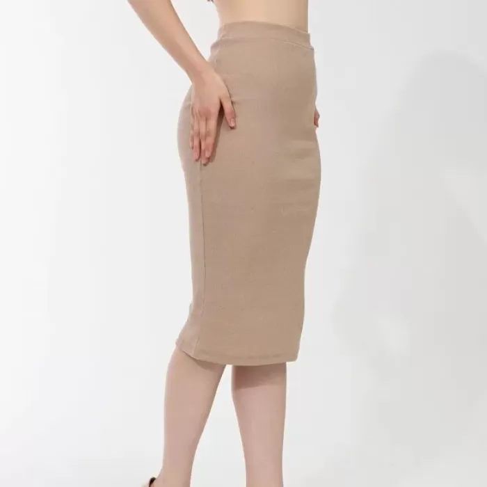 Kadın Taş Renk Kaşkorse Kalem Etek