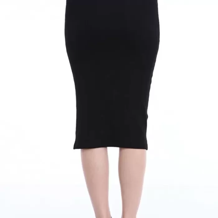 Kadın Siyah Kaşkorse Kalem Etek