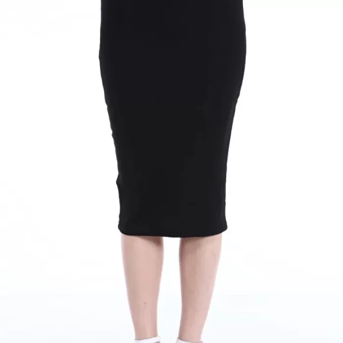 Kadın Siyah Kaşkorse Kalem Etek