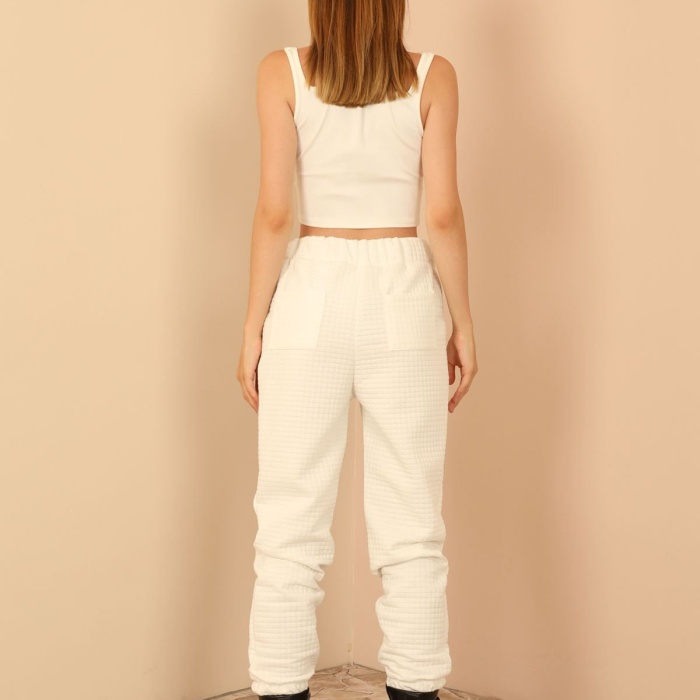 Kadın  Ekru  Pantolon Dört Mevsim