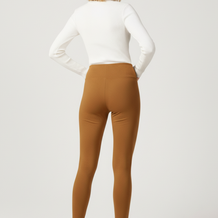 Kadın Kadife Turuncu Tayt