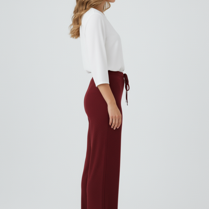 Kadın Modern Bordo Pantolon