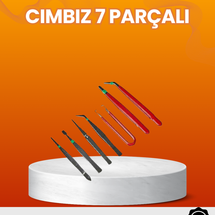 KESGİN MARKET®7’li Hassas Uçlu Cımbız Seti Antistatik ESD Kaplamalı Profesyonel