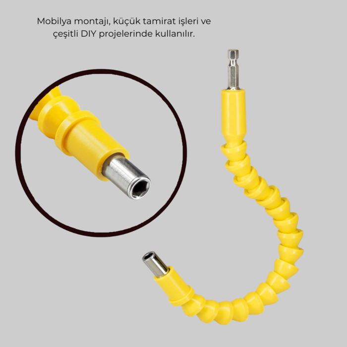 KESGİN MARKET®Akrobat Vidalama Uç Seti 12 Parça Profesyonel Dar Alan Kullanım