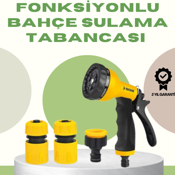 KESGİN MARKET®Çok Fonksiyonlu Bahçe Sulama Tabancası Ergonomik Basınçlı Sprey