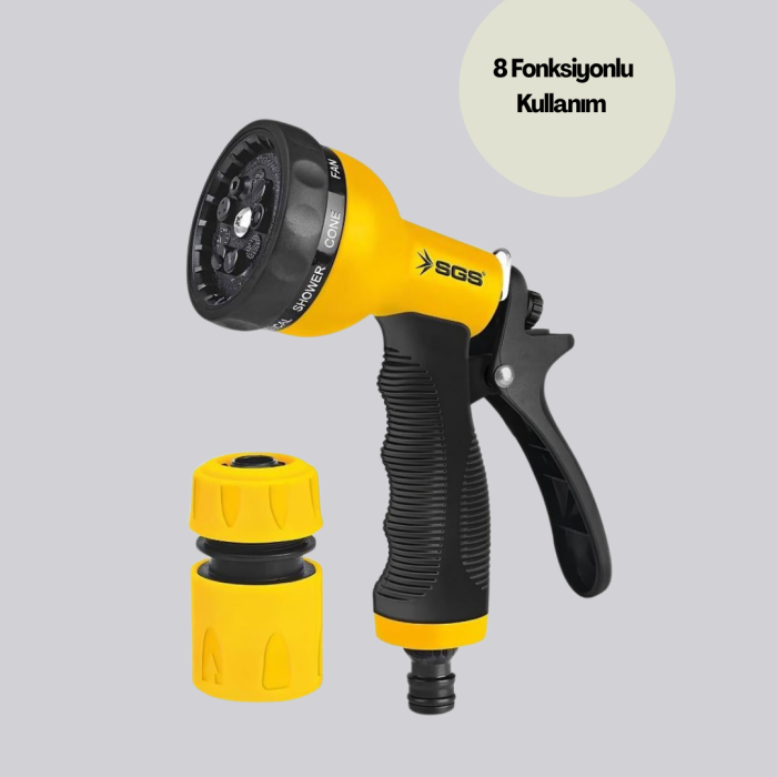 KESGİN MARKET®Çok Fonksiyonlu Bahçe Sulama Tabancası Ergonomik Basınçlı Sprey