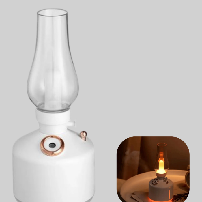 KESGİN MARKET®Renkli Led Işıklı Retro Gaz Lambası Aroma Terapi Mist Maker