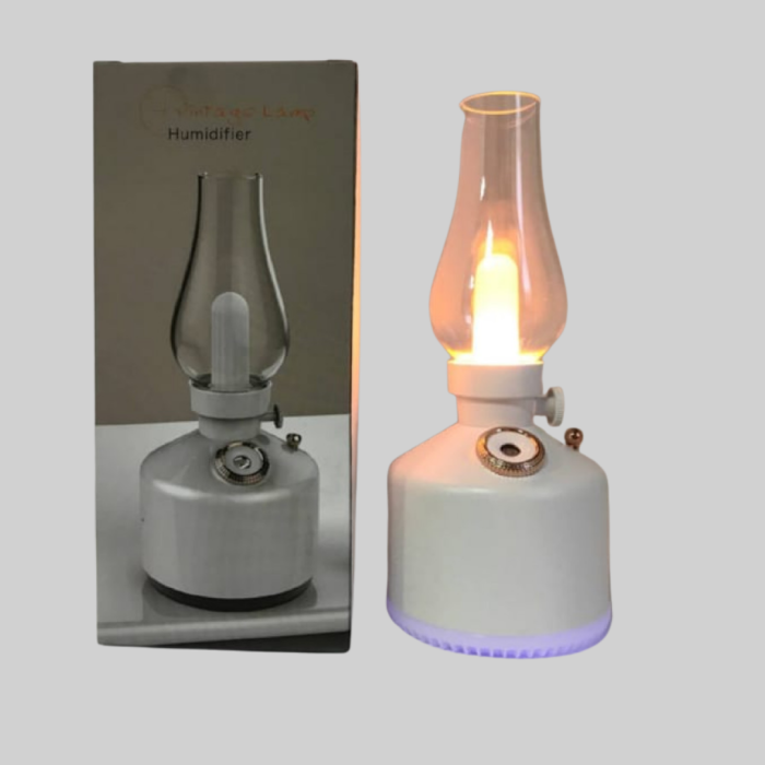 KESGİN MARKET®Retro Gaz Lambası Görünümlü Ledli Buhar Püskürtücü Aroma Difüzör