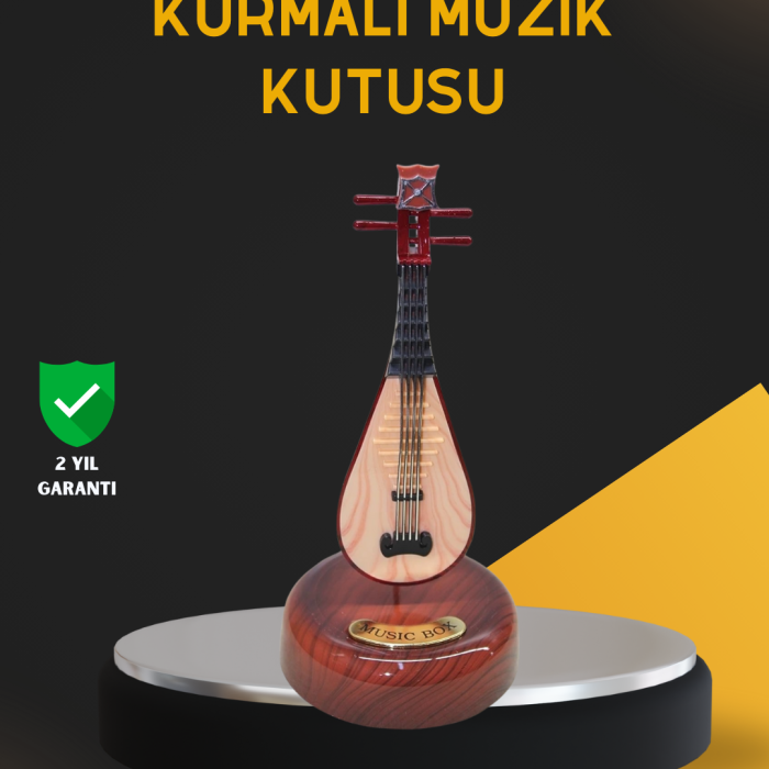 KESGİN MARKET®Klasik Ud Figürlü Melodili Müzik Kutusu Şık Hediyelik