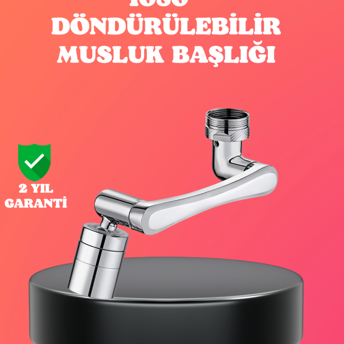 KESGİN MARKET®1080° Dönebilen Püskürtme Filtreli Musluk Başlığı Su Tasarruflu