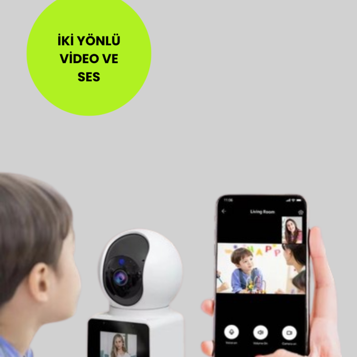 KESGİN MARKET®Akıllı Ev Güvenlik Kamerası 2K Ultra HD Hareket Algılama ve Çağrı Özellikli