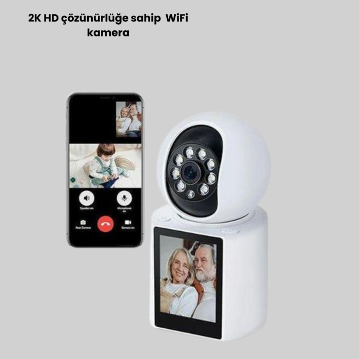 KESGİN MARKET®Akıllı Ev Güvenlik Kamerası 2K Ultra HD Hareket Algılama ve Çağrı Özellikli