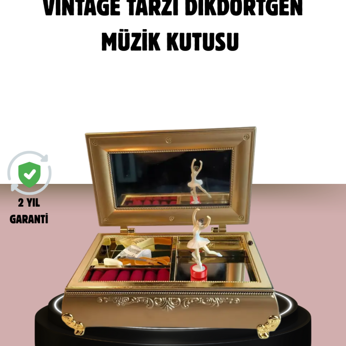 KESGİN MARKET®Balerinli Müzikli Takı Kutusu Piyano Tasarım Kız Çocuk Hediyelik