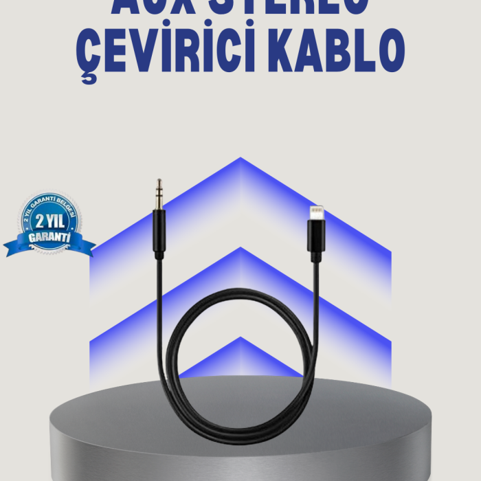 KESGİN MARKET®iPhone Lightning 3.5mm Aux Çevirici Kablo JH-023 Stereo Ses Aktarıcı