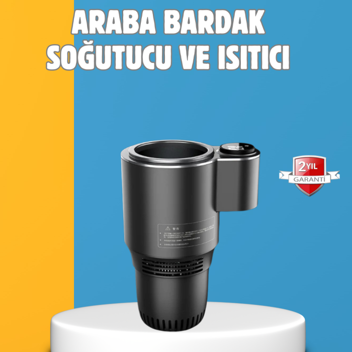 KESGİN MARKET®Dijital Ekranlı Akıllı Bardaklık Araç İçi Termal Isıtıcı Soğutucu