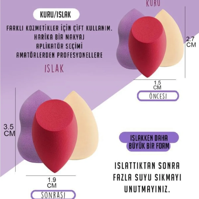 KESGİN MARKET®Armut Sünger Seti 4 Adet