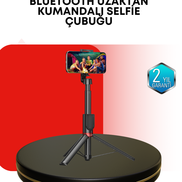 Dikey ve Yatay Çekim Destekli Selfie Stick Tripod