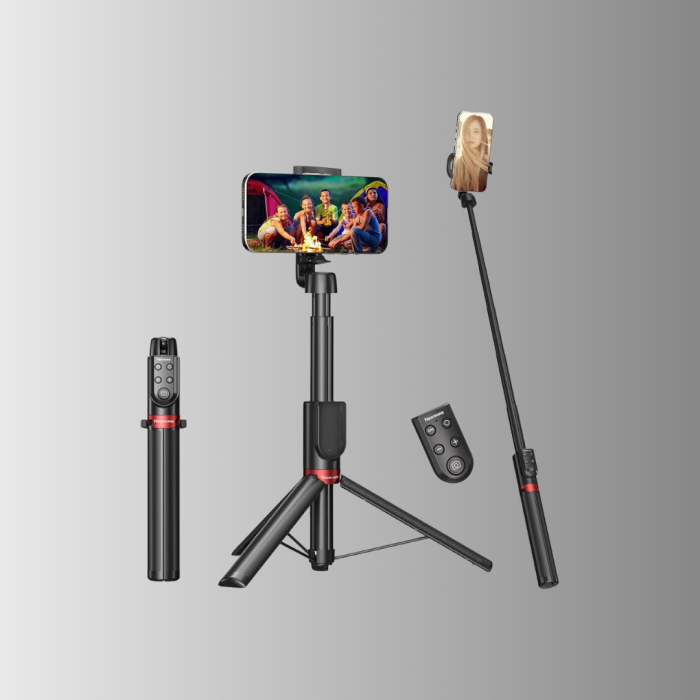 Taşınabilir Tripod ve Selfie Çubuğu Vlog ve Video Çekimi