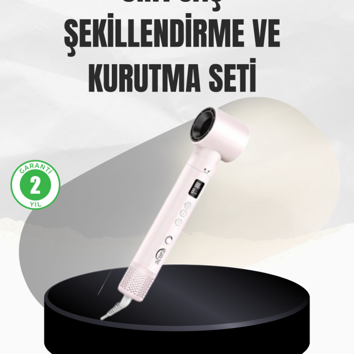 6 Başlıklı Hızlı Kurutma ve Bukle Şekillendirme Seti