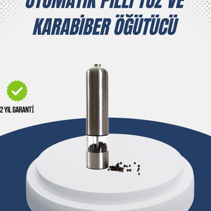 Otomatik Baharat Değirmeni Paslanmaz Gövde Ergonomik Tasarım
