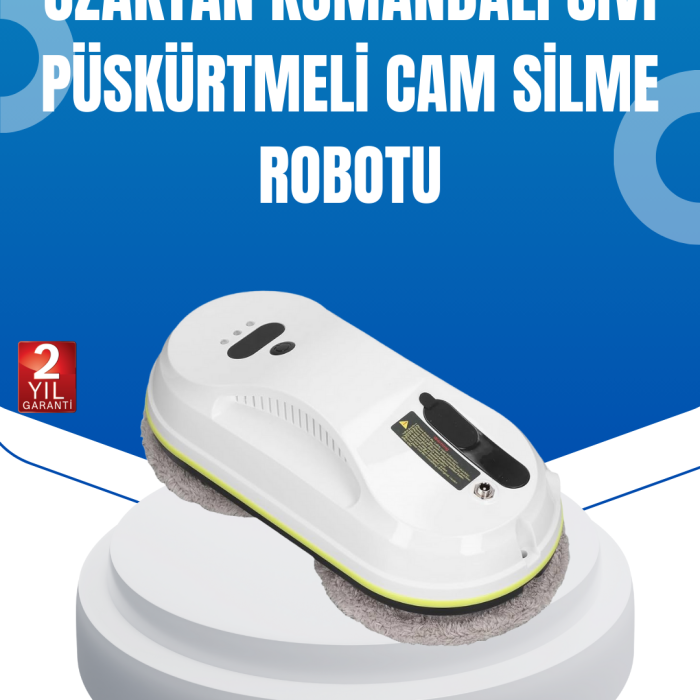 UPS Destekli Düşmeye Karşı Korumalı Cam Temizleme Robotu