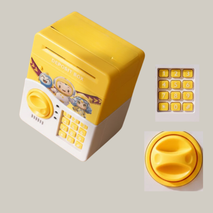 Çocuklar İçin Sarı Elektronik Şifreli Para Biriktirme Kumbarası