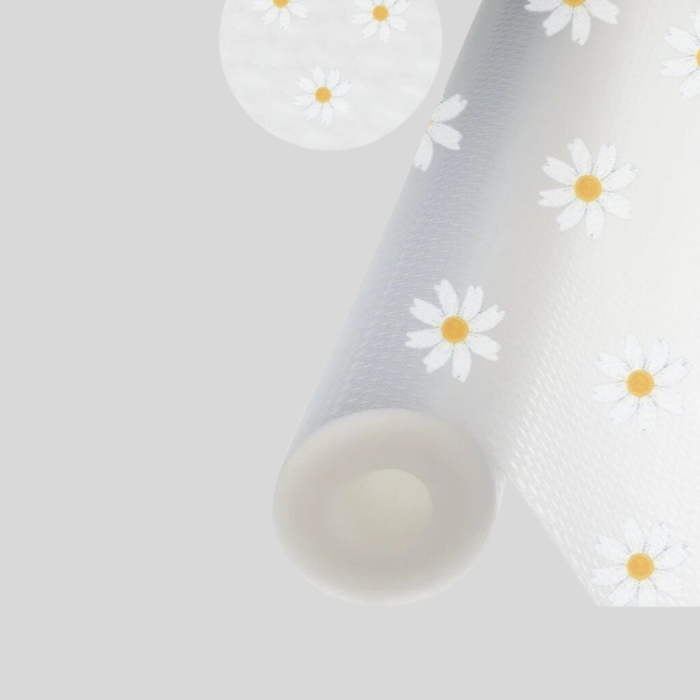 10 Metre Papatya Desenli Yapışmaz Kaydırmaz Çekmece Örtüsü