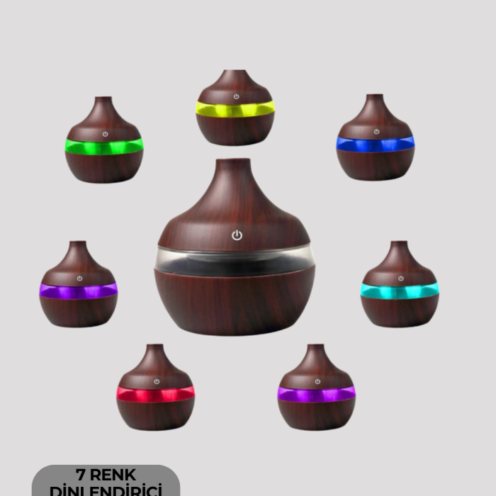 7 Renk LED Işıklı Ultrasonik Aroma Difüzör 300 ml