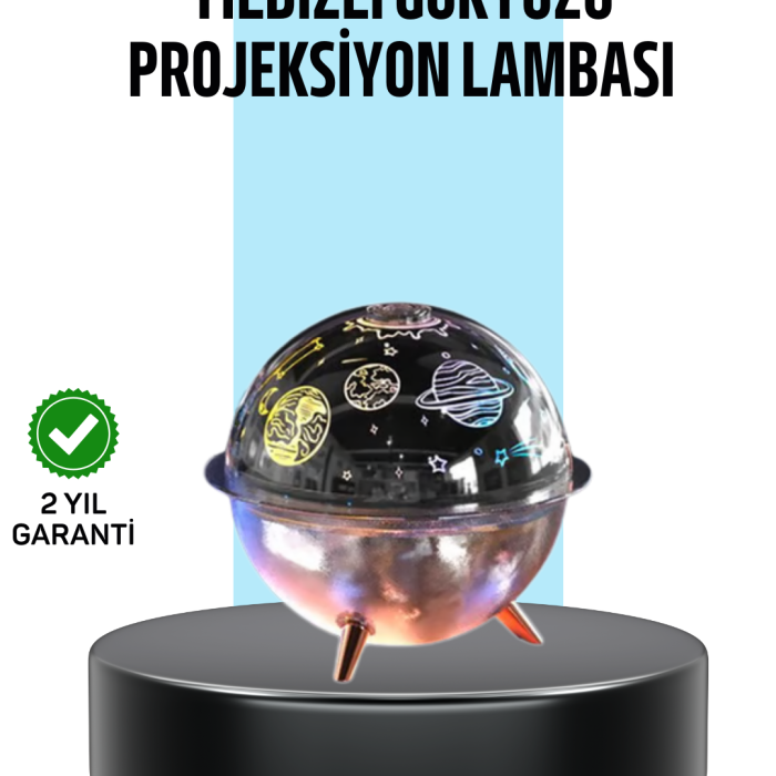 Galaksi ve Yıldız Efektli Nemlendirici Işık Projektörü
