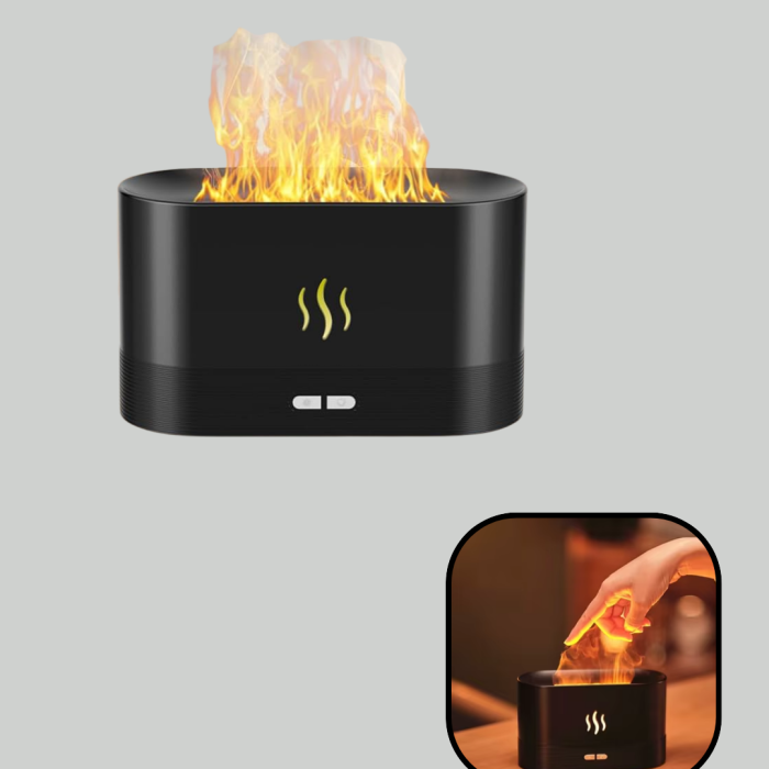 LED Işıklı Buhar Makinesi Alev Efektli Kumandalı Oda Nemlendirici