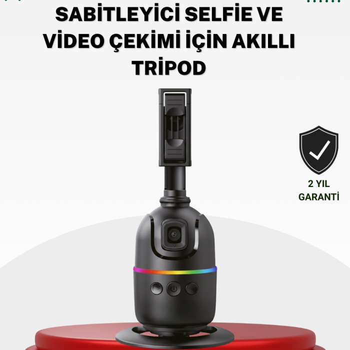 Sosyal Medya İçerikleri İçin Otomatik Yüz Takipli 360° Döner Gimbal Stand
