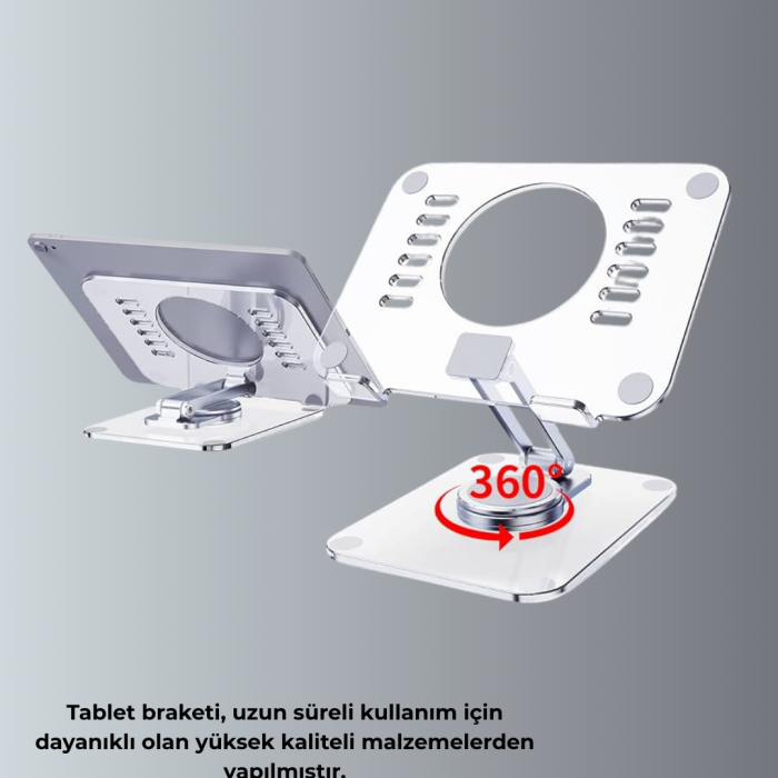 Ayarlanabilir Şeffaf Tablet Standı Kaymaz Silikon Tabanlı