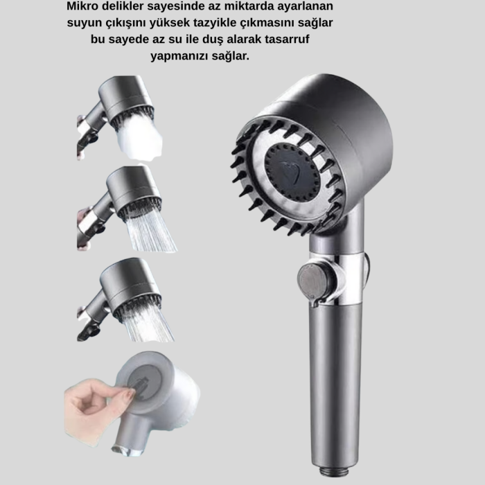 Spa Etkili Masaj Uçlu Duş Başlığı Ergonomik Tasarım