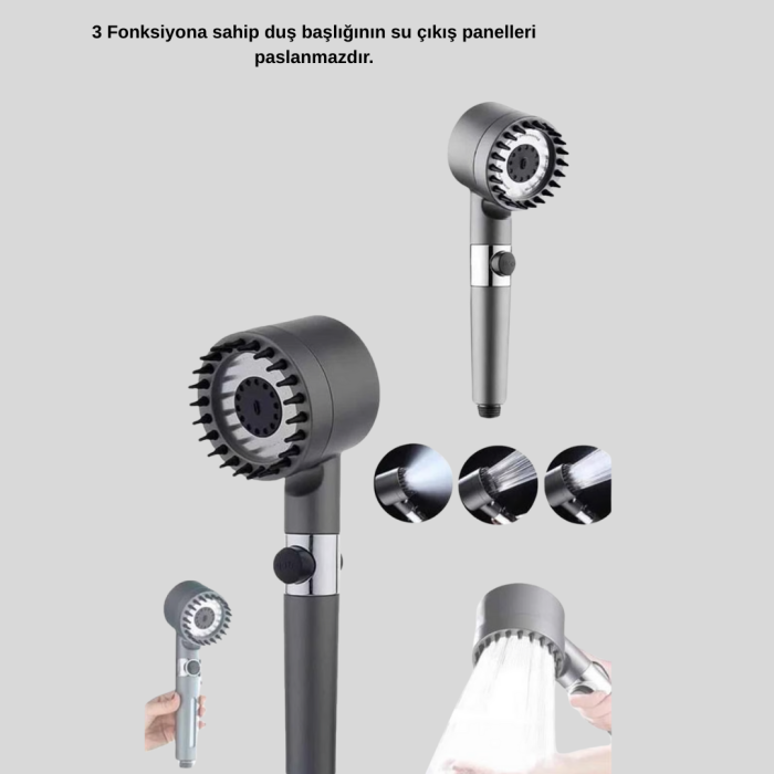 Spa Etkili Masaj Uçlu Duş Başlığı Ergonomik Tasarım