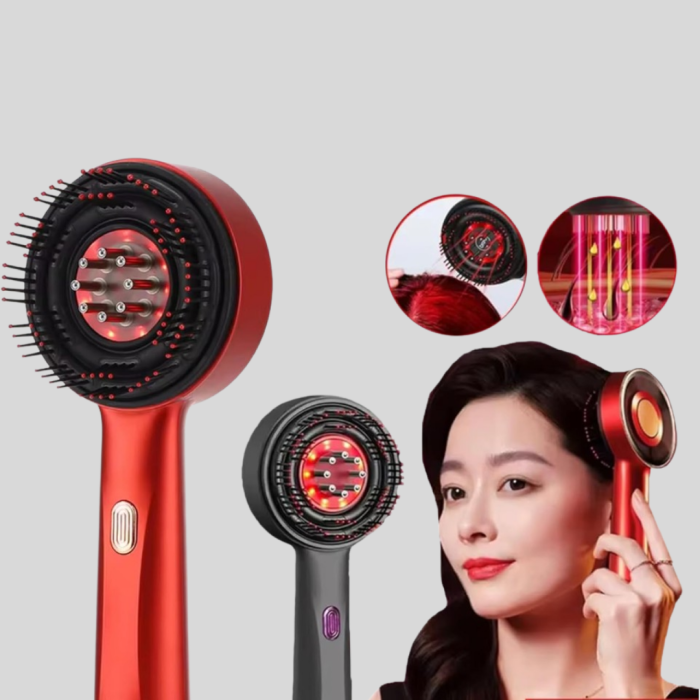 Elektrikli Titreşim Masaj Tarak Kırmızı Işık Terapi