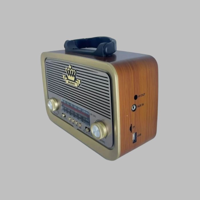 Taşınabilir Nostalji Radyo Bluetooth USB AUX Girişli