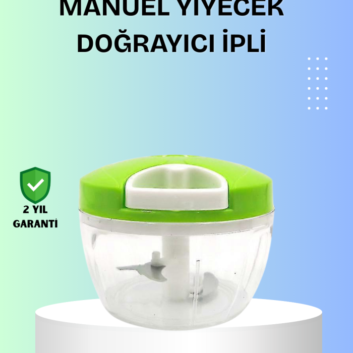 El Tipi Yiyecek Kıyıcı Üç Bıçaklı Pratik Doğrayıcı