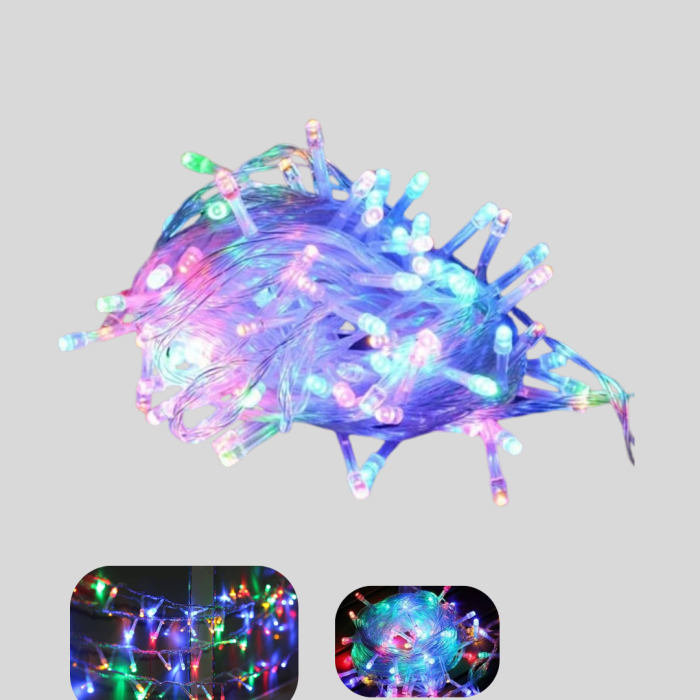 Dekoratif Peri Led 5 m 50 Ampullü Şeffaf Kablo Aydınlatma