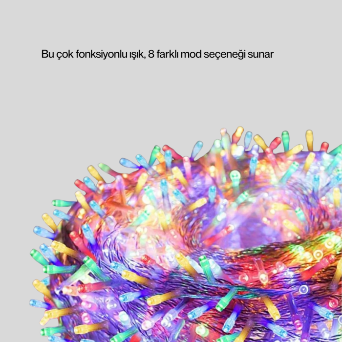 5 Metre Şeffaf Kablo LED Peri Işığı 50 Ampullü Dekoratif Led