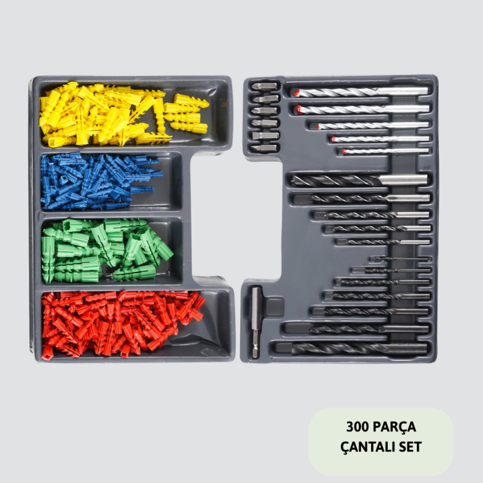 Matkap Ucu Seti 24 Parça Organizer Kutulu Ahşap Metal Beton Uyumlu