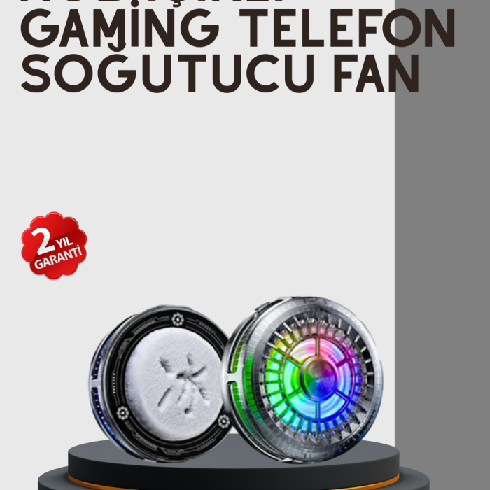 RGB Gaming Telefon Fanı Sessiz Soğutucu Tüm Akıllı Telefonlara Uygun