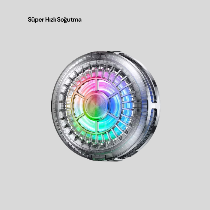 RGB LED Telefon Soğutucu Fan Yüksek Hızlı Soğutma Oyuncu Cooler