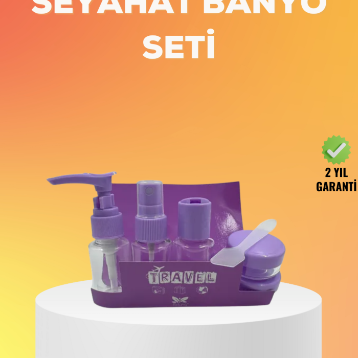 Seyahat Bakım Seti 5 Parça Sızdırmaz Şeffaf Kapaklı 30ml