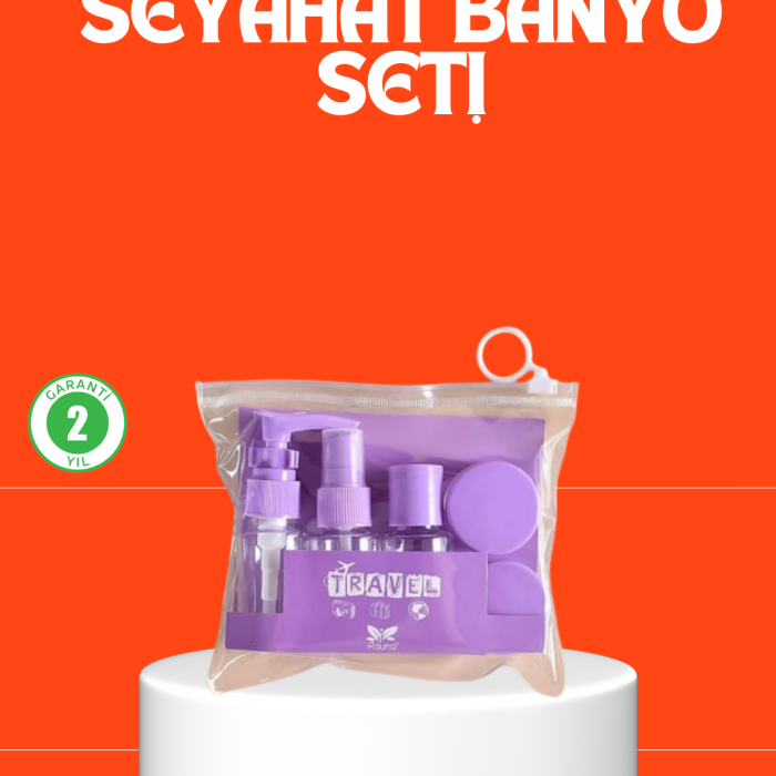 5 Parça Seyahat Kişisel Bakım Seti Şişe Sprey Krem Kutulu