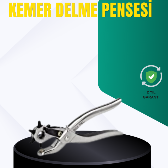 Metal Gövdeli Ayarlanabilir Deri Delme Pensesi 2.5–5 mm Delik Açma Aracı