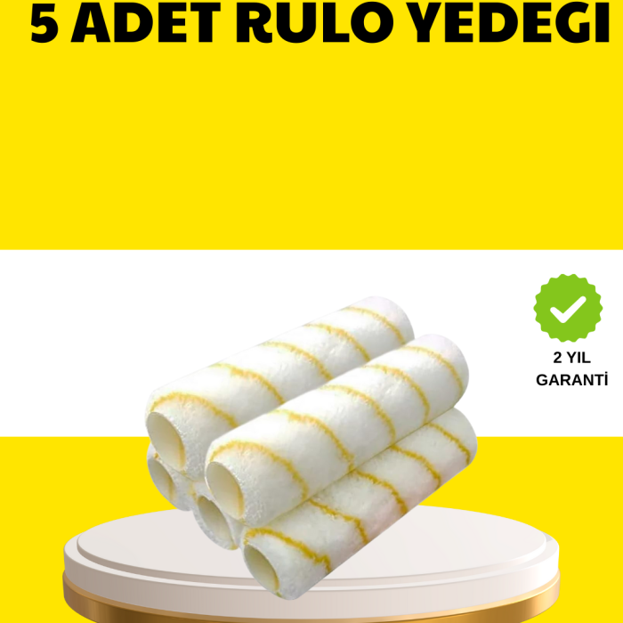 5’li İnce İşçilik Boya Rulo Seti Pürüzsüz ve Eşit Kaplama