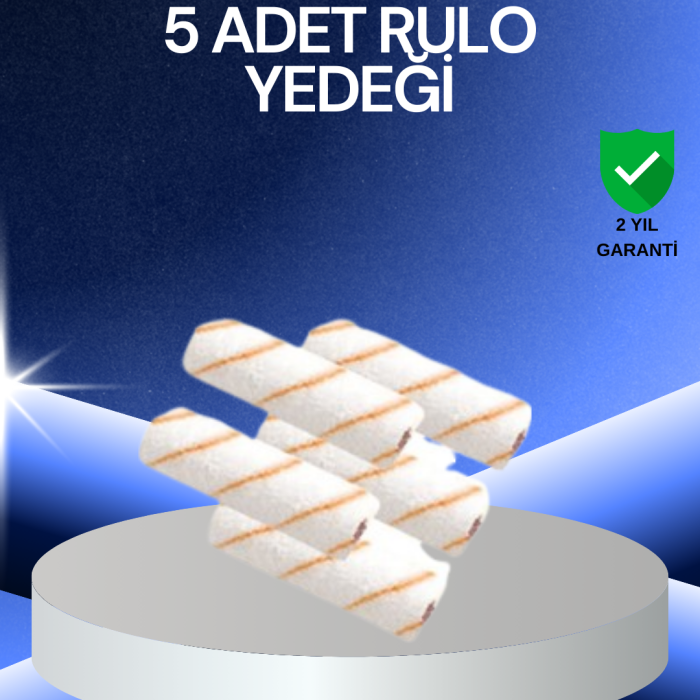 5’li Rulo Boya Seti Küçük Detay Çalışmaları İçin Uygun