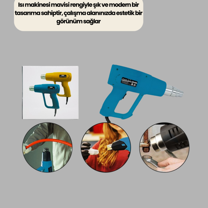 Endüstriyel 2000W Isı Tabancası Plastik Boru Lehim Boya Çıkarma
