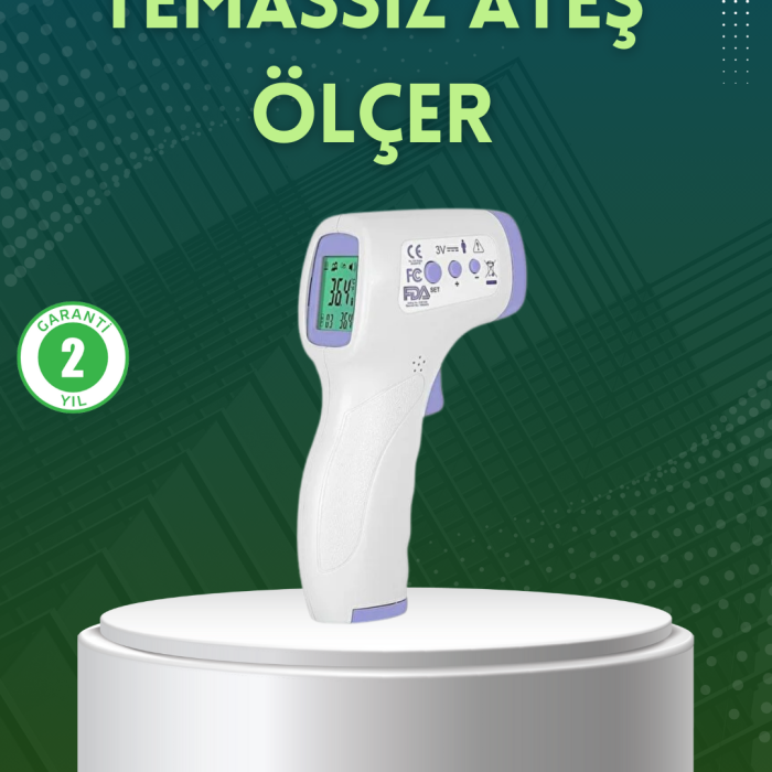 Kızılötesi Temassız Ateş Ölçer LCD Ekranlı Hassas Termometre